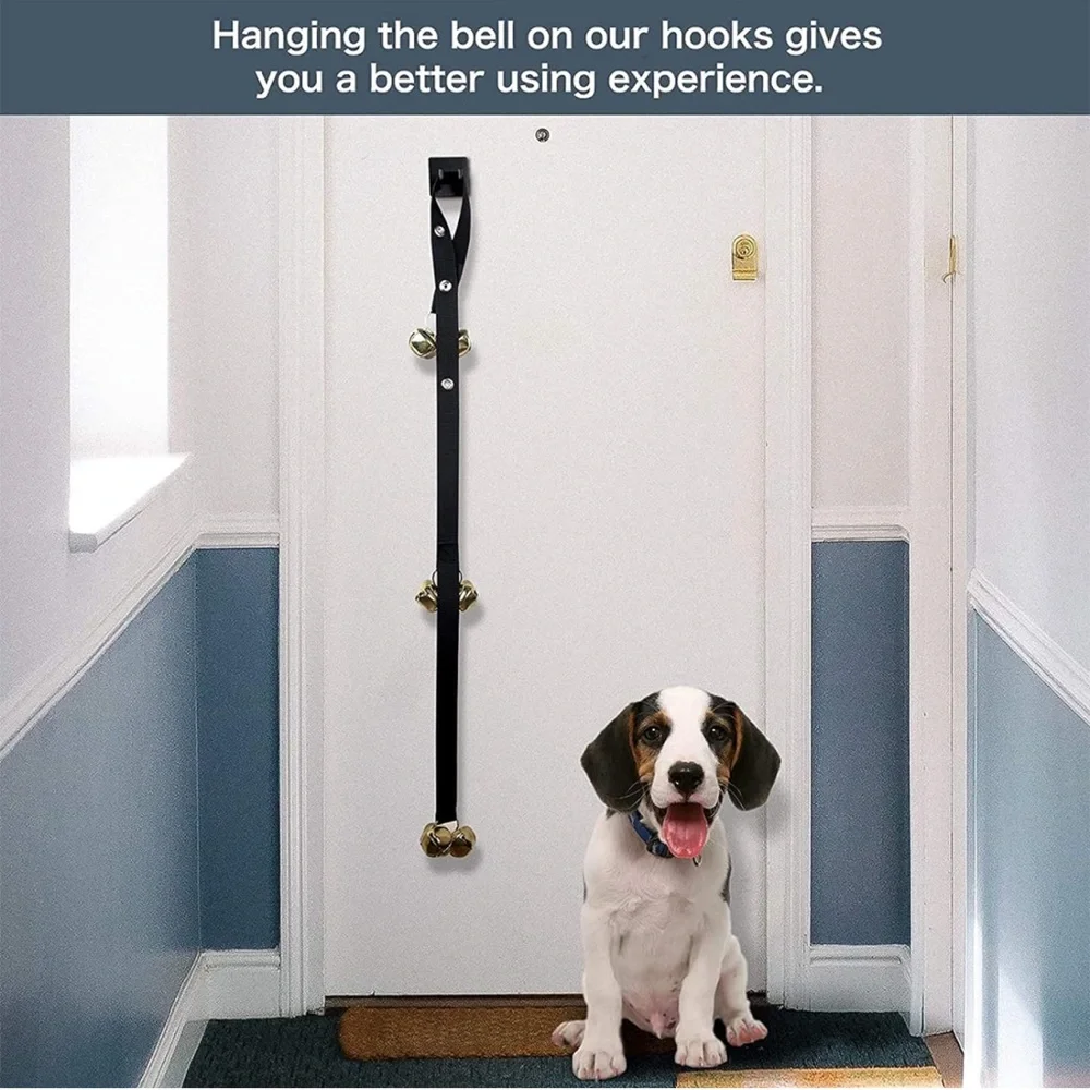 Puppy training doorknob bells